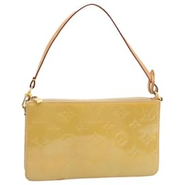 Louis Vuitton-LOUIS VUITTON Monogram Vernis Lexington Pouch Beige Ｍ91010 LV Auth yk3163-Beige