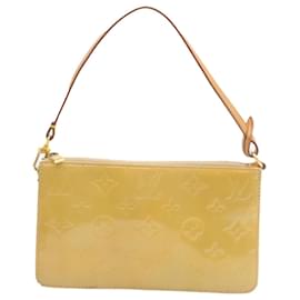 Louis Vuitton-LOUIS VUITTON Monogram Vernis Lexington Pouch Beige Ｍ91010 LV Auth yk3163-Beige