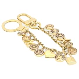 Louis Vuitton-LOUIS VUITTON Porte Cles Chainne Pastilles Charm Gold Brown M65380 Auth th2120-Brown,Golden