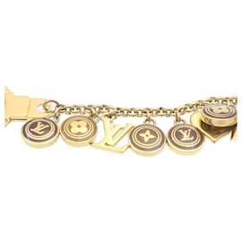 Louis Vuitton-LOUIS VUITTON Porte Cles Chainne Pastilles Charm Gold Brown M65380 Auth th2120-Brown,Golden