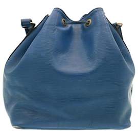 Louis Vuitton-LOUIS VUITTON Epi Petit Noe Bolso de hombro Azul M44105 LV Auth ai182-Azul