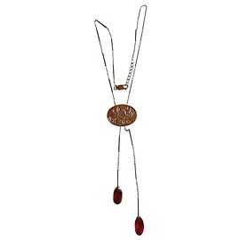 Kenzo silberne Kette Silber Rot