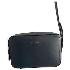 Smythson Bolsa para câmera no Panamá Azul marinho