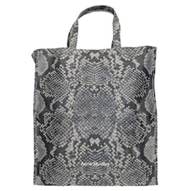 Acne-[Used] Acne Studios　 [C10061] Python print tote bag (Gray tone)-Grey