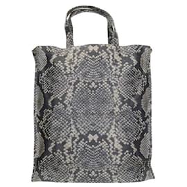 Acne-[Used] Acne Studios　 [C10061] Python print tote bag (Gray tone)-Grey