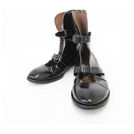 Acne-[Used] Acne Studios Acne Studios Boots Short Boots Belt Leather Black Black 41 me-Black