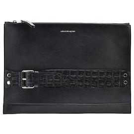 [Usato] Alexander McQueen ALEXANDER MCQUEEN 474482 CNDPN / 1000 pochette seconda borsa nera nera NERA da uomo Nero
