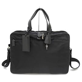Prada-[Used] 	 [PRADA] 2WAY Business Bag Nylon / Leather Black Men-Black