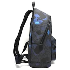 Michael Kors-[Used] Michael Kors Backpack Men's PVC x Leather Blue x Black Camouflage 33S7LMNB3V MICHAEL KORS-Black,Blue