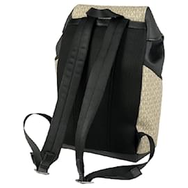 Michael Kors-[Used] Michael Kors logo rucksack daypack backpack rucksack PVC beige black men-Black,Beige