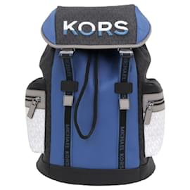Michael Kors-[Used] [MICHAEL KORS] Michael Kors Rucksack PVC / Leather / Canvas Blue x Gray x Black-Black,Blue,Grey