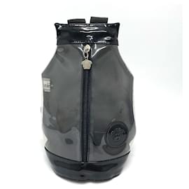 Versace-[Used] VERSACE Versace Clear Bag Beach Medusa Backpack Backpack Daypack Enamel / Vinyl Unisex Black x Clea-Black