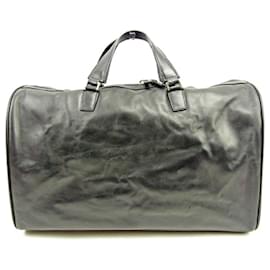 Versace-[Used] Versace VERSACE ◆ Boston bag Handbag  Medusa Black Leather-Black