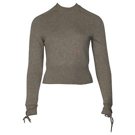 Victoria Beckham Pullover mit Manschetten in hellbraunem Kaschmir Braun Beige