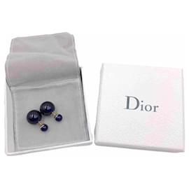 Dior-Dior Tribal Ohrringe aus blauem Glas-Blau