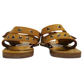 Joseph-Joseph Gaya Strappy Sandals in Tan Nappa Leather-Brown,Beige