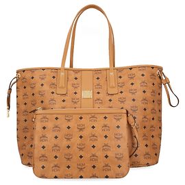 MCM Reversible Liz Shopper in Visetos Brown