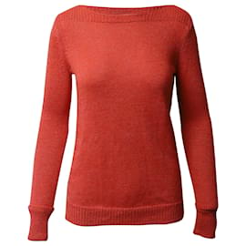 Theory-Theory Crew Neck Sweater in Coral Wool-Coral
