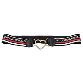 Cinto elástico de fivela de calor Dolce & Gabbana preto Preto