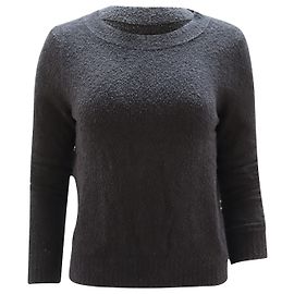 Vince Boucle Pullover aus marineblauer Baumwolle Marineblau