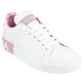 Tênis Portofino de couro de bezerro Dolce & Gabbana na cor branca Branco