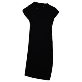 Maison Martin Margiela-Maison Martin Margiela Kleid mit verdrehtem Ausschnitt aus schwarzem Polyester-Schwarz