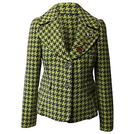 Blazer Houndstooth Iceberg em algodão verde Verde