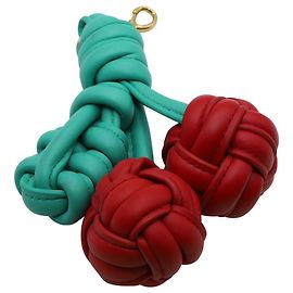 Anya Hindmarch Knotted Cherry Charm in Red Leather Red