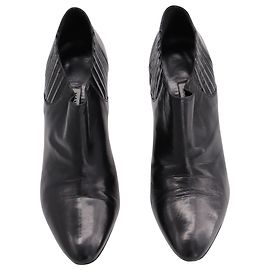 Botín Manolo Blahnik Livrea Gore de Cuero Negro Negro