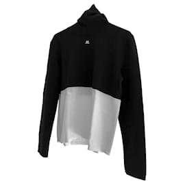 Courreges-COURREGES HOODED SWEATER-Black,White