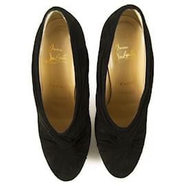 Christian Louboutin-Christian Louboutin Fast Twist 140mm black suede platform booties Heels size 40-Black