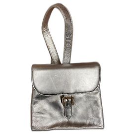 Rene Caovilla Silver Leather Handbag Silvery
