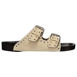 Isabel Marant Lennyo Sandalen aus beigem Wildleder Fleisch