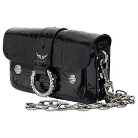 Zadig & Voltaire Cartera Kate Arrugada en Cuero Negro Carne