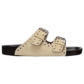 Isabel Marant Lennyo Sandalen aus beigem Wildleder Fleisch