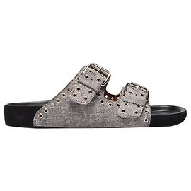 Isabel Marant Lennyo Sandalen aus grauer Baumwolle Grau