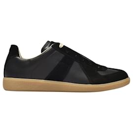 Maison Martin Margiela-Replica Low Top Sneakers in White Leather-Black