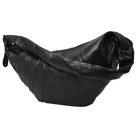 Lemaire Borsa Croissant Grande in Pelle Nera Nero