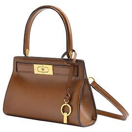 Tory Burch Bolsa Petite Lee Radziwill em Couro de Alce Marrom Marrom