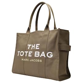 Marc Jacobs-The Large Tote Bag - Marc Jacobs - Verde Ardósia - Algodão-Verde