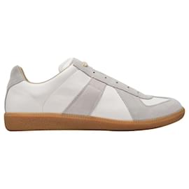 Maison Martin Margiela-Replica Low Top Sneakers in White Leather-White
