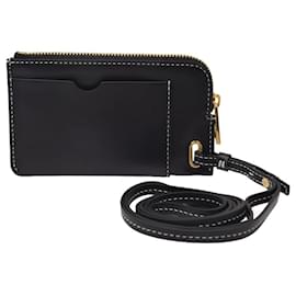 JW Anderson-Zip Card Holder in Black Leather-Black