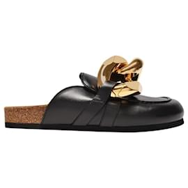 JW Anderson-Chain Loafer in Black Leather-Black