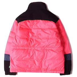 Off White-[Used]  OFF-WHITE Off-White Jacket Oversized Nylon Down Jacket PURRER ALL OVER 19AW Pink Black L Outer Bruzon [Men]-Black,Pink