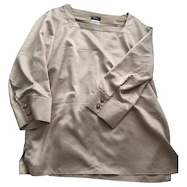 Chanel-camisa chanel uniforme 42-Bege,Dourado
