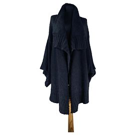Autre Marque JARBO Strickjacke schwarz Suri Alpaka und Merinowolle Schwarz