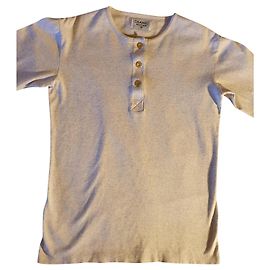 Chanel Beige Cream Cotton Elastane Top Beige Cream