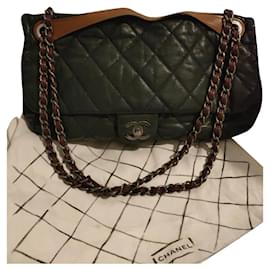 Chanel Black Leather Handbag Black