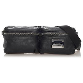 Dolce & Gabbana Bolsa de cinto de couro preta Dolce&Gabbana Preto