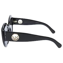 Fendi-Fendi Black Cat Eye Tinted Sunglasses-Black